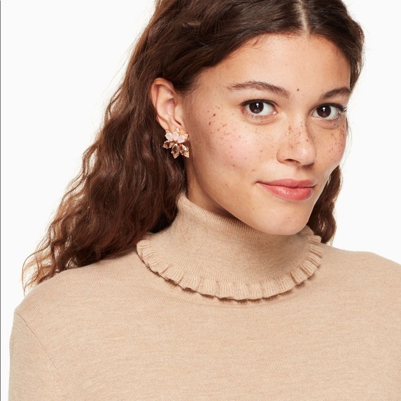 ♠️ Kate Spade Pink Blushing Blooms Ear Jackets - Picture 4 of 8